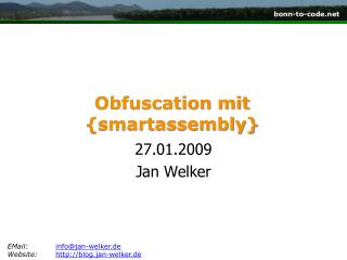 Obfuscation mit {smartassembly}