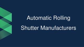 Remote Control Aluminium Shutters in Hyderabad