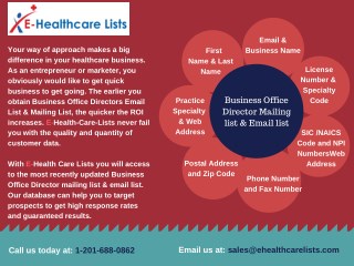 Business Office Director Mailing List | Business Office Director Email List | Business Office Director Database | E-Heal