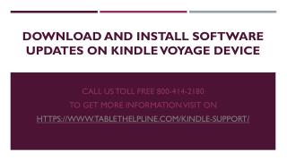 Download And Install Software Updates On Kindle Voyage Device