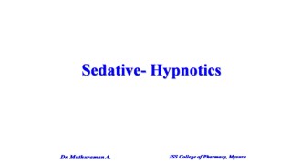 3.5 Sedative- Hypnotics