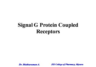 5 Signal G proteinâ€“coupled receptors.