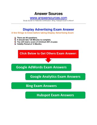 Display Certification Exam Answer