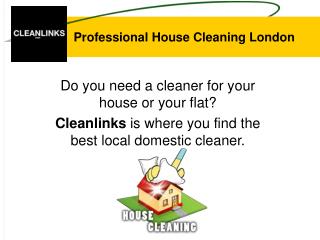 Professional house cleaning with Cleanlinks