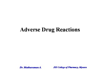 15 Adverse drug reactions.