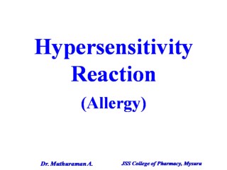 16 Hypersensitivity