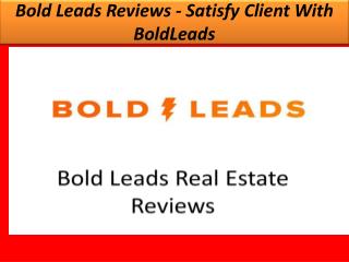 Bold Leads Reviews - Satisfy Client With BoldLeads