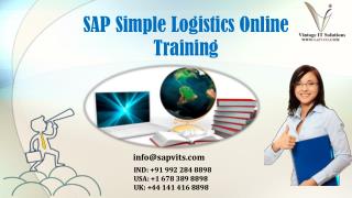 SAP S4 HANA Logistics Training PPT