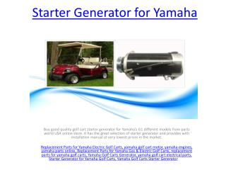 Starter Generator for Golf Cart