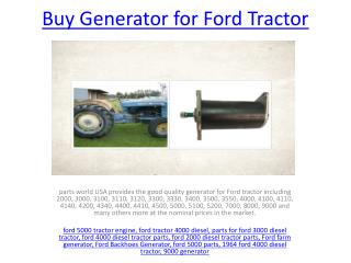 Generator for Ford Tractor