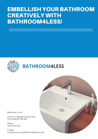 Embellish your Bathroom creatively with Bathroom 4 Less!