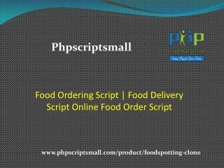 Food Ordering Script | Food Delivery Script - Online Food Order Script