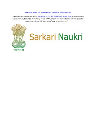Upcoming Government Vacancies