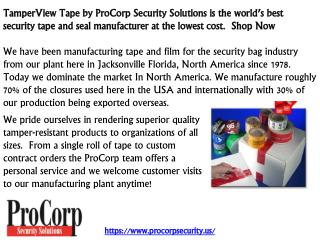 Tamper View Tape - Pro Corp Security