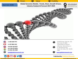 Global Genomics MarketÂ , Trends, Share, Growth Drivers, Industry Analysis & Forecast 2017-2025
