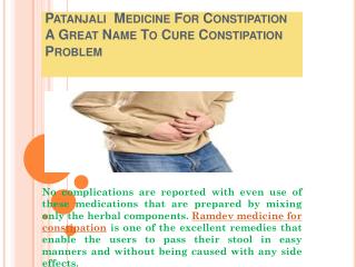 Patanjali Medicine For Constipation A Great Name To Cure Constipation Problem
