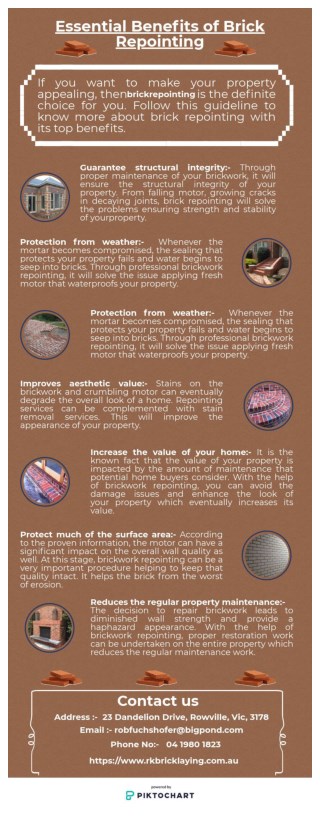 Essential Benefits of Brick Repointing - Infographic