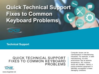 Quick Technical Support Fixes to Common Keyboard Problems