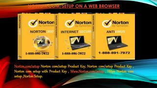 Norton.com/setup on a Web Browser
