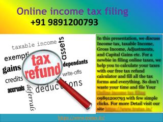 09891200793 Online income tax filing 2017-18