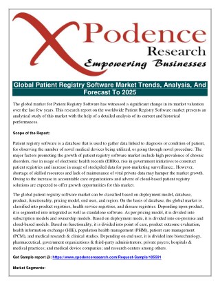 What are the Manufacturers evolving in the growth of the Patient Registry Software market?