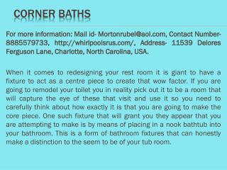 Corner baths