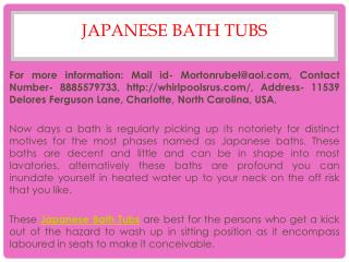 Japanese Bath Tubs