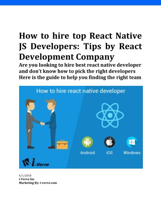 How to Hire Best React Native Developers
