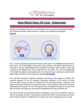 How Much Does IUI Cost - Elawoman