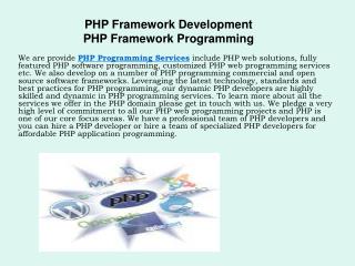 Hire Dedicated PHP Framework Developers - PHP Programmers