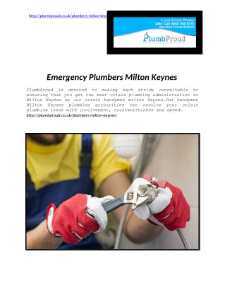 Emergency Plumbers Milton Keynes