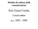 Modulo di cultura della comunicazione