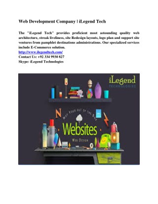 Web Development Company | iLegend Tech