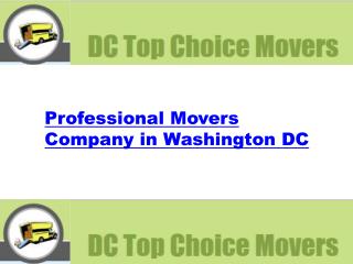 Quality Movers Company in Washington DC