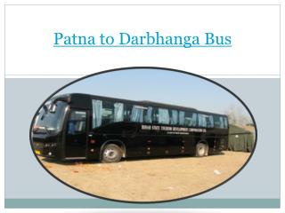 Patna to Darbhanga Bus Service