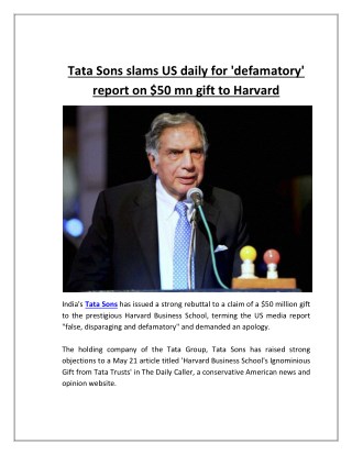 Tata sons slams us daily for