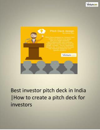 How to Create investor pitch deck | Pitch Deck ideas