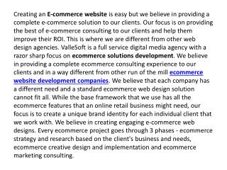 Ecommerce Web Development Company