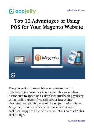 Top 10 Advantages of Using POS for Your Magento Website