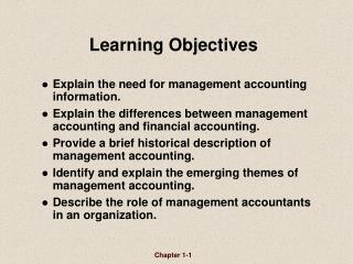 Learning Objectives