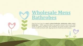 Wholesale Mens Bathrobes