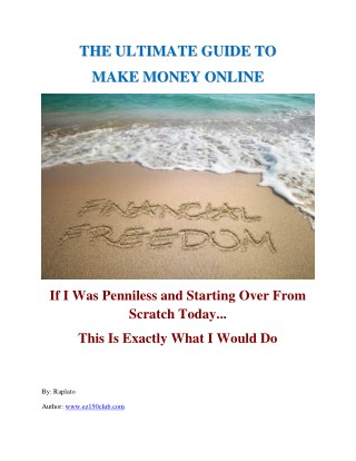 THE ULTIMATE GUIDE TO MAKE MONEY ONLINE