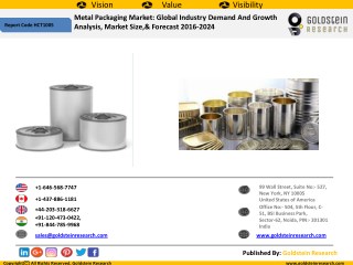 Metal packaging industry