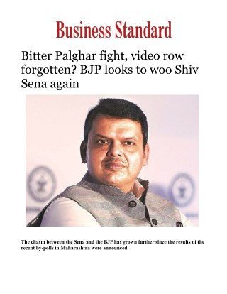 After bitter Palghar bypoll battle, Fadnavis for pre-poll alliance with Shiv SenaÂ 