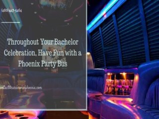 Throughout Your Bachelor Celebration, Have Fun with a Phoenix Party Bus