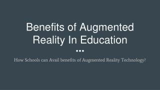 Augmented Reality For Education In India