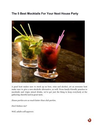 The 5 Best Mocktails For Your Next House Party