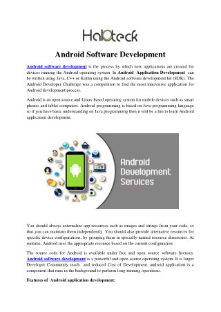 Android Software Development