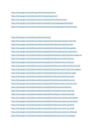Business Electricity URL's