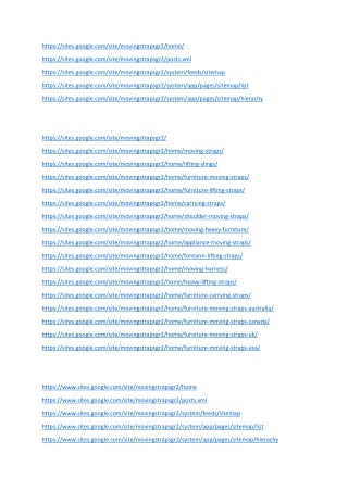 Moving Straps URL's